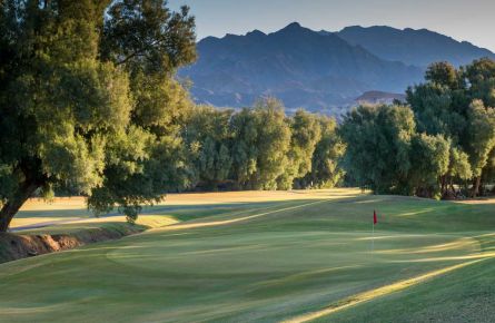 The Furnace Creek Golf Course on a sunny day.